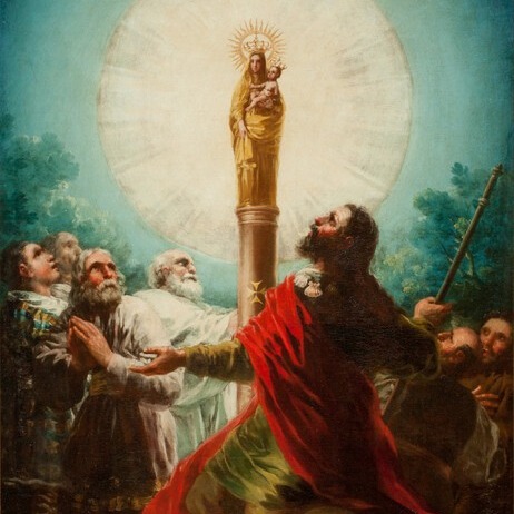 01 Venida de la Virgen del Pilar a Zaragoza y aparicion al apostol Santiago y convertidos