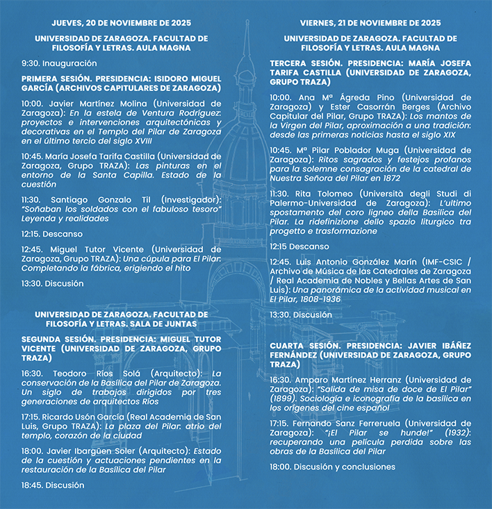 II Jornadas culturales para conocer la historia constructiva de la catedral basílica del Pilar 2 Concluyendo el Pilar 2